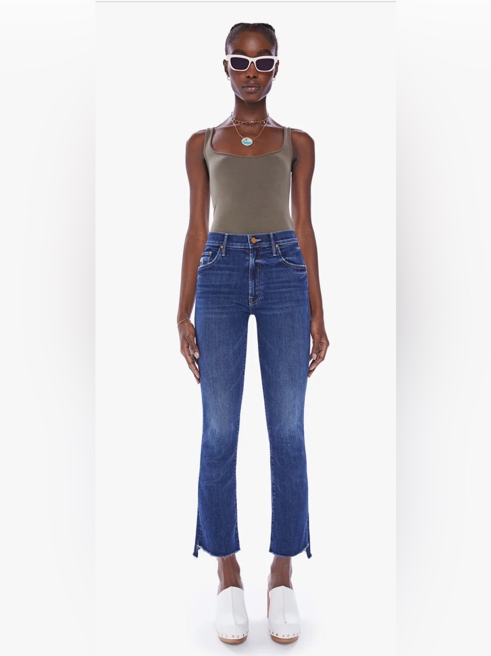 MOTHER THE INSIDER CROP STEP FRAY TEAMING UP WASH size 26
